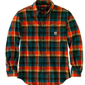 Carhartt Men's Long Sleeve Rugged Flex Plaid Button Down Shirt Sz Med MSRP $128